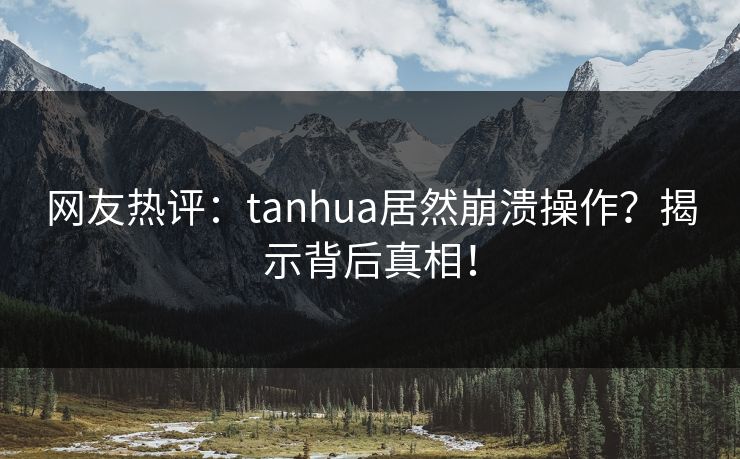 网友热评：tanhua居然崩溃操作？揭示背后真相！
