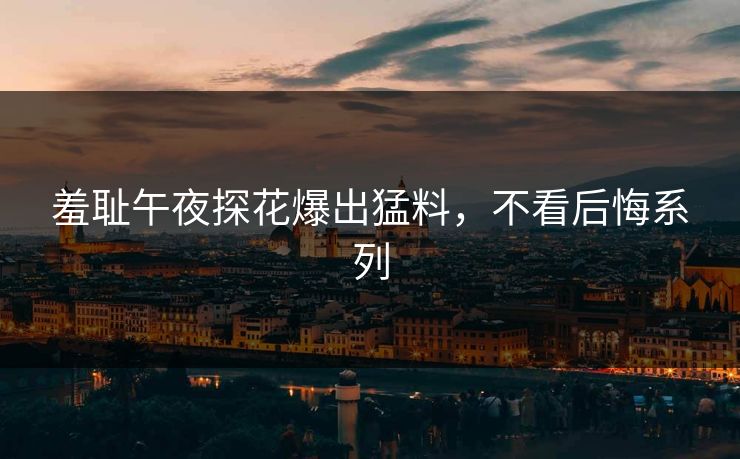 羞耻午夜探花爆出猛料，不看后悔系列