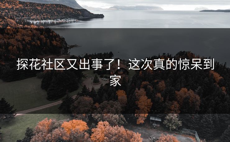探花社区又出事了！这次真的惊呆到家