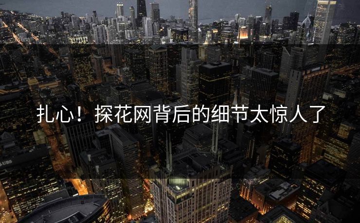 扎心！探花网背后的细节太惊人了