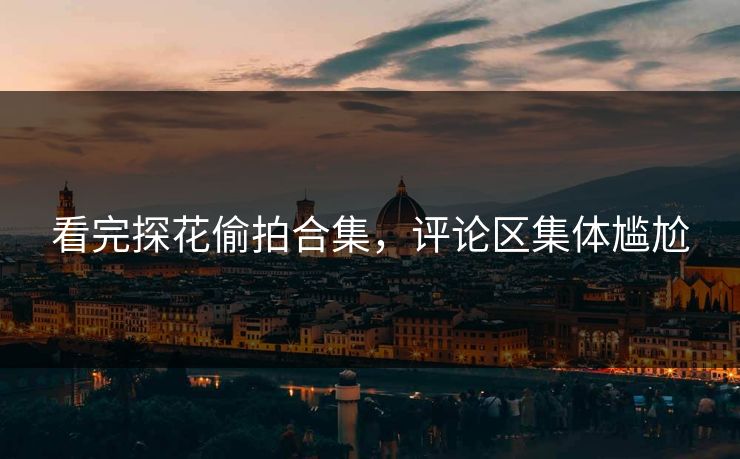 看完探花偷拍合集，评论区集体尴尬