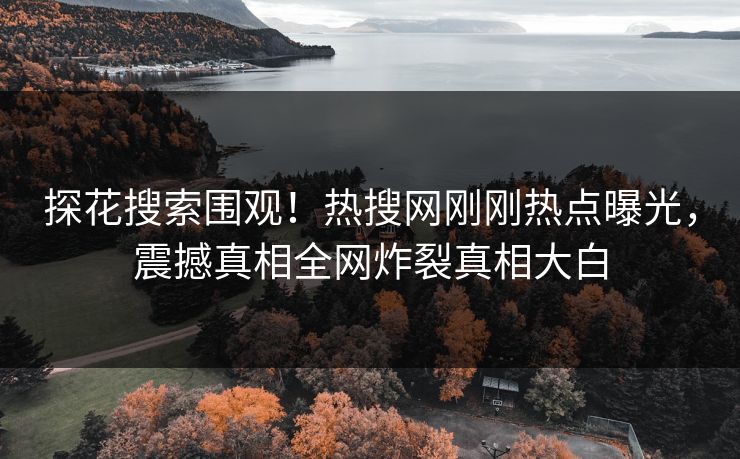 探花搜索围观！热搜网刚刚热点曝光，震撼真相全网炸裂真相大白