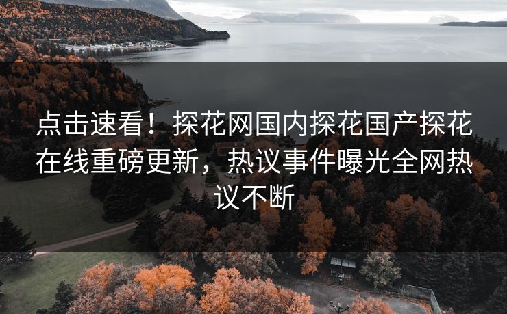 点击速看！探花网国内探花国产探花在线重磅更新，热议事件曝光全网热议不断